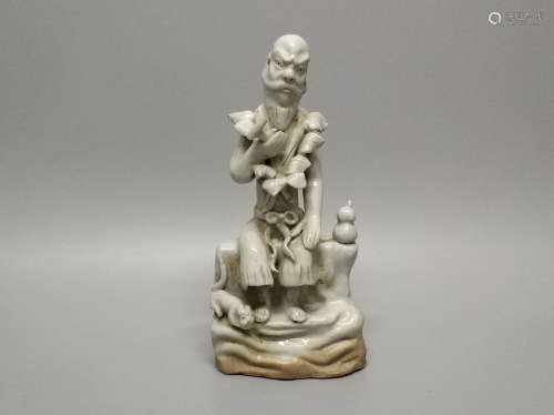 A Chinese White Glazed Porcelain Figure