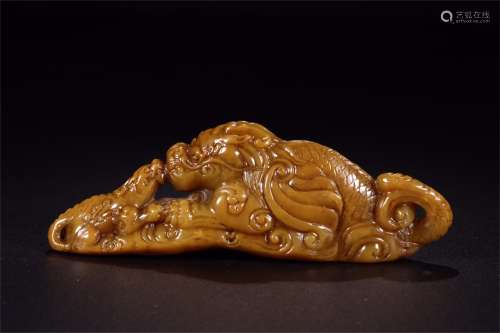 A Chinese Carved Tianhuang Decoration