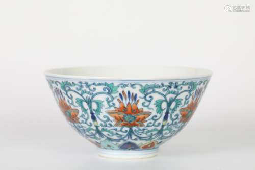 Dou Cai wrapped lotus bowl