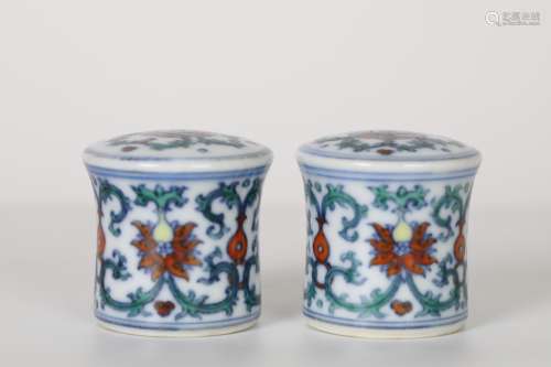 Dou Cai wrapped branches pattern scroll