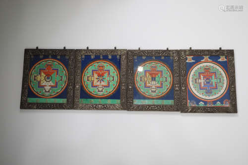 Tibet Mandala set of four