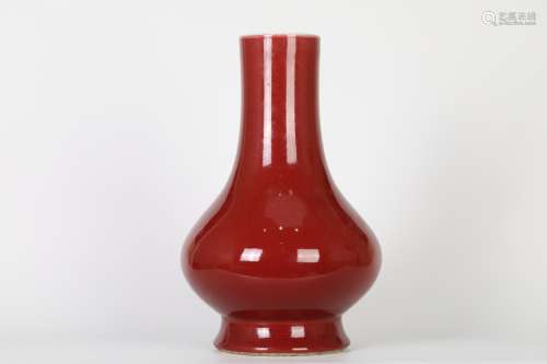 Red glaze bottle