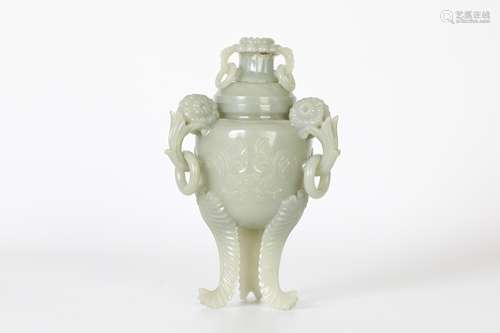 19th Century Hotan Jade Incense Burner