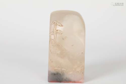 Qian Ya, white hibiscus stone seal