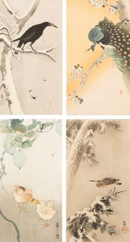 Lot: 19 Farbholzschnitte von Ohara Koson/Shoson (1877–1945)