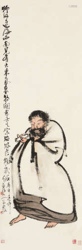王一亭（1867～1938） 1920年作 寿者像 立轴 设色纸本