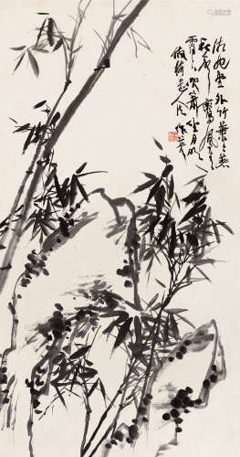 蒲华（1839～1911） 竹石图 立轴 水墨纸本