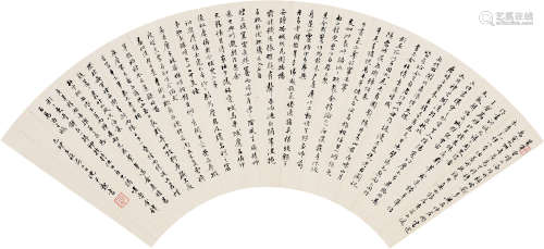 沈尹默（1883～1971） 1939年作 书法 扇片 水墨纸本