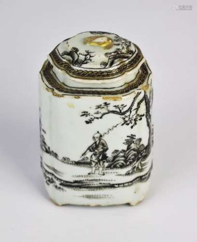 CHINE, XVIIIème siècle. \nPetite boite à thé lobée,…