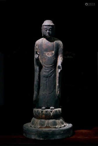 12世纪-14世纪 木释迦牟尼立像