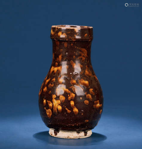 宋 吉州窑玳瑁釉箸瓶