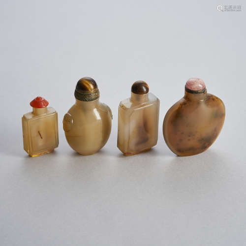 Four Agate Snuff Bottles