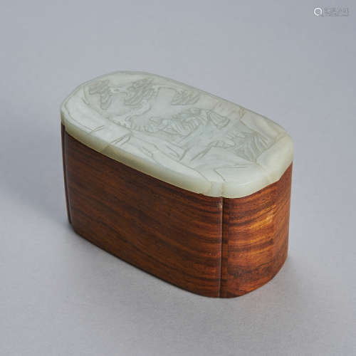 A White Jade Cover and A Hardwood Box