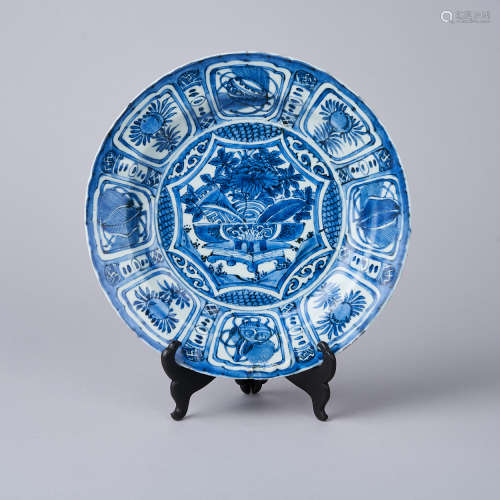A Blue and White 'Kraak' Dish