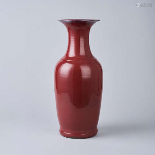 A Sang-de-Boeuf Glazed Baluster Vase