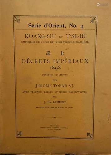 Koang Siu et T’se –HI, Empereur de Chine et Impéra…