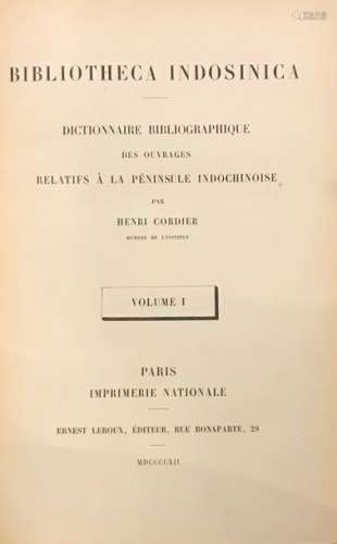 CORDIER, Henri (1849 1925)