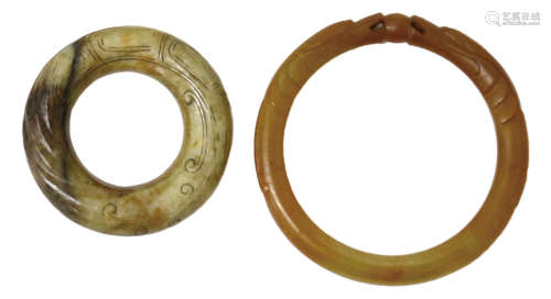 舊古玉環(共2件)