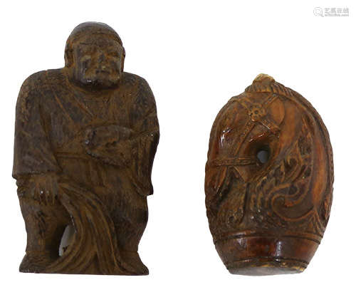 舊各式木雕(共2件)