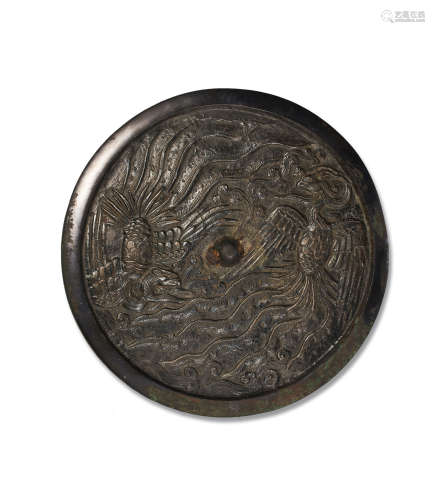 9 世纪 大双凤铜镜