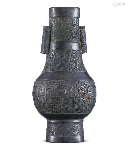 12世纪 兽面草龙纹香瓶