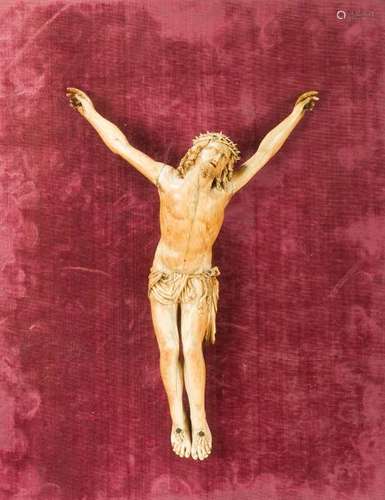 Christ in carved and patinated ivory France, 18th …