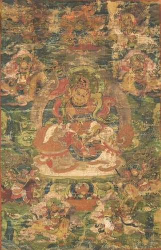 19th Century -A Thangka Of Of Jambhala