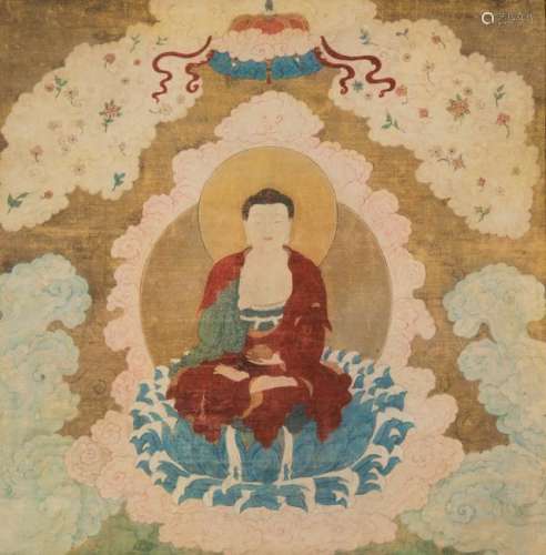 Ming Yongle/Xuande-A Painting Of Sakyamuni