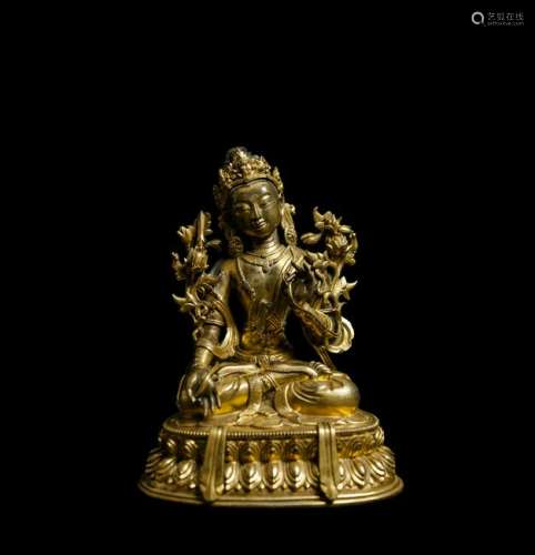 Yongzheng And Of Period - A Very Rare Gilt-Bronze