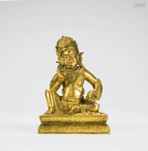 Qianlong And Of Period - A Gilt-Bronze Figure Of