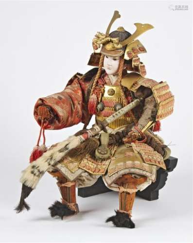JAPON Epoque MEIJI (1868 1912) Poupée de samouraï,…