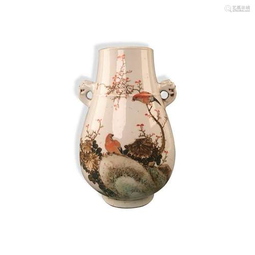 Chinese Famille Rose Birds Vase