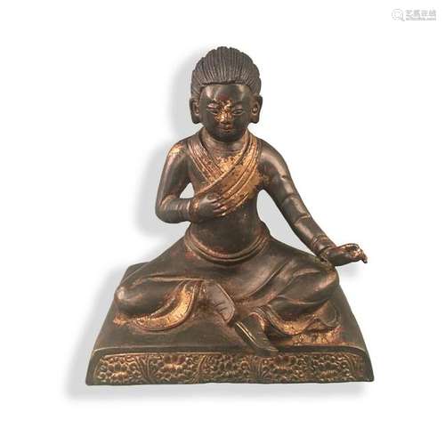 Chinese Tibetan Gilded Bronze Figure