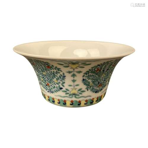 Chinese Doucai Figured Bowl 'Qianlong' Mark