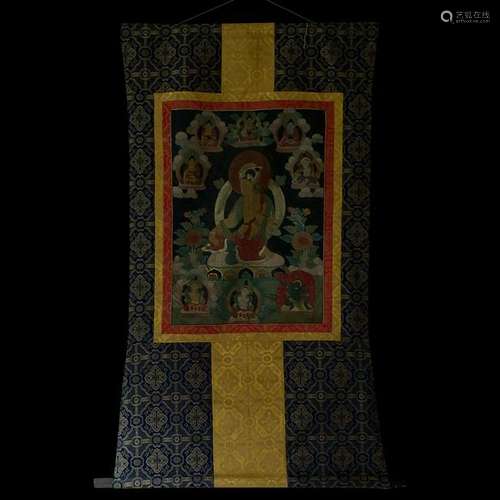 Chinese Tibetan Thangka Painting of Buddha