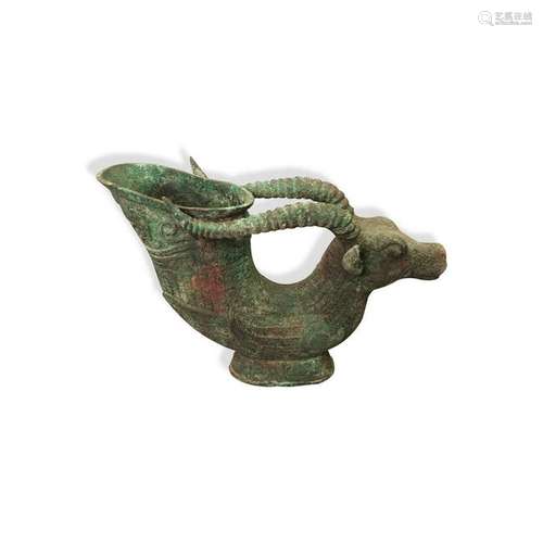 Chinese Archaic 'Goat' Shaped Bronze Vessel