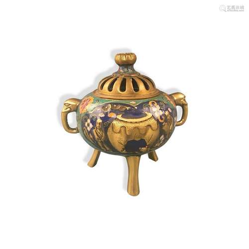 Chinese Cloisonne Incense Burner