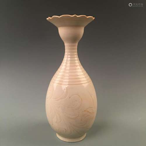 Chinese Ding Kiln Carved Vase