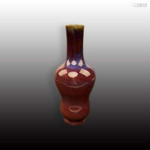 Chinese Flambe Glazed Vase 'Qianlong' Mark