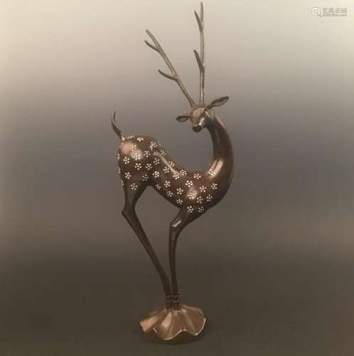 Chinese Bronze Cherry Blossom Deer