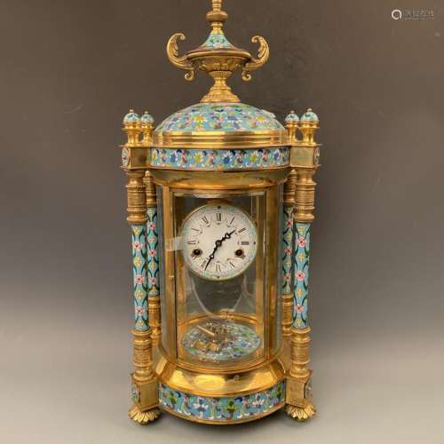 Chinese Cloisonne Grandfather Clock