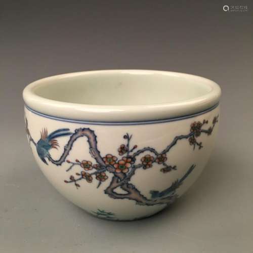 Chinese Doucai Figured Bowl 'YongZheng' Mark