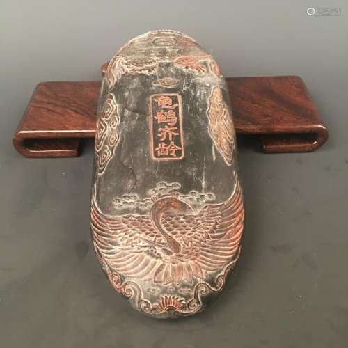 Chinese Ink Block of Longevity