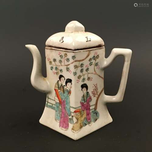 Chinese Famille Rose Tea Cup by Tang Zi Zhen