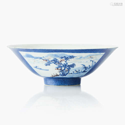 15. A Chinese powder Blue bowl
