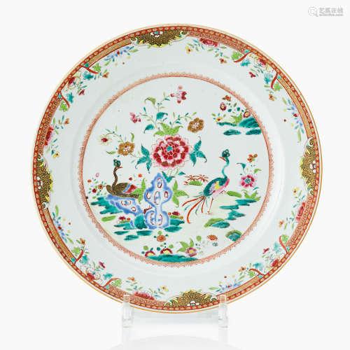 63. A Large Chinese Famille Rose Dish