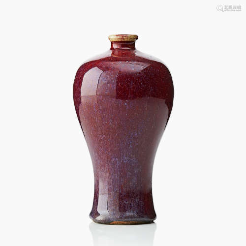 75. A Chinese Flambe-Glazed Vase Meiping