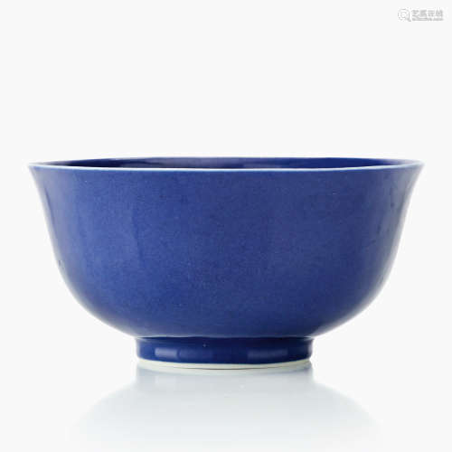78. A Chinese blue monochrome bowl