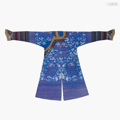 100. A Chinese Blue-Ground ‘Dragon’ Robe