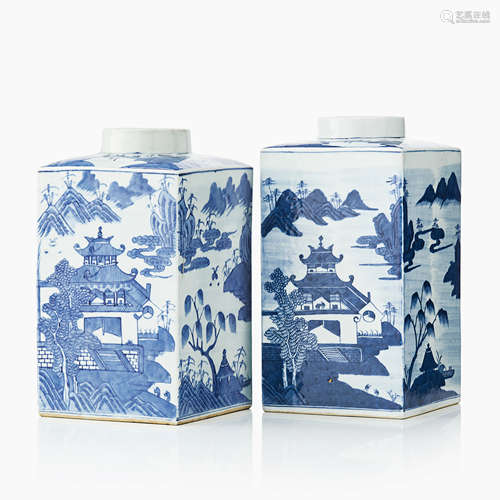 148. A Pair of Large Chinese Cannisters